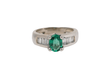 Bague Bague émeraude et diamants baguettes 58 Facettes 4162