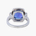 Ring 54 Tanzanite ring surrounded by diamonds 58 Facettes