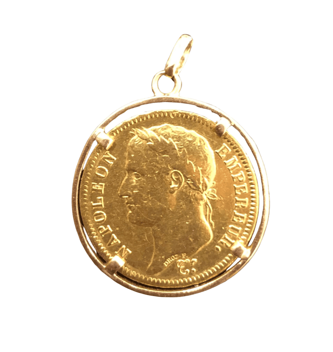 Pendentif Pendentif pièce or Napoléon 40 francs 58 Facettes