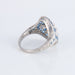 Ring 54 Art Deco style ring Platinum Sapphires Diamonds 58 Facettes 1