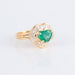 Ring 51.5 Emerald Diamond Heart Ballerina Ring 58 Facettes 1