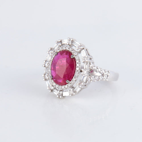 Bague 54 Bague Pompadour Rubis Diamants 58 Facettes 1