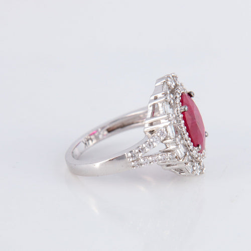 Bague 54 Bague Pompadour Rubis Diamants 58 Facettes 1
