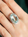 Ring 56 Art Deco Ring Gold, Aquamarine and Diamonds 58 Facettes