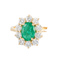 Bague Bague Marguerite Emeraude et diamants 58 Facettes 8392