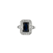 Ring 55 Platinum Sapphire Diamond Ring 58 Facettes 8477