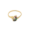 Bague Bague Florale Emeraude, rubis & saphirs 58 Facettes 25930