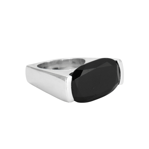 Bague 54 Bague en Or gris, Onyx 58 Facettes