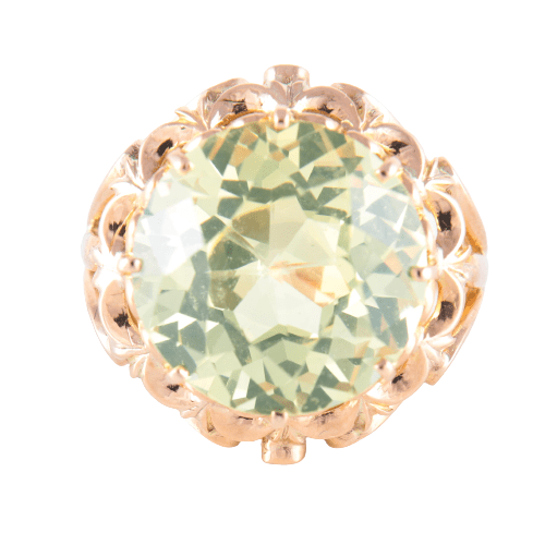 Bague 55 Bague Cocktail Béryl jaune 58 Facettes 8365