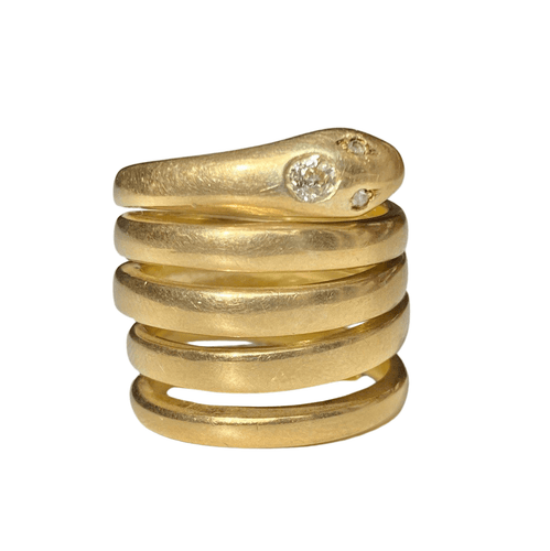 Bague 53 Bague Serpent enroulé or jaune 58 Facettes