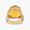 Bague 52 Bague Or jaune pierre orangée 58 Facettes