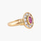 Bague 54 Bague Style Marguerite Rubis Diamants 58 Facettes