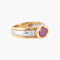 Bague 50 Bague Bicolore Rubis 58 Facettes