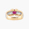 Bague 50 Bague Bicolore Rubis 58 Facettes