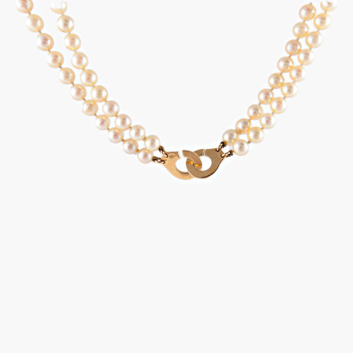 Collier Collier Perles Double rang 58 Facettes