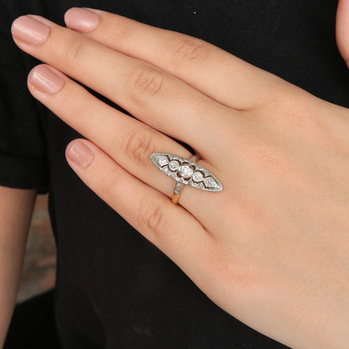 Bague 51 Bague Marquise Diamants 58 Facettes