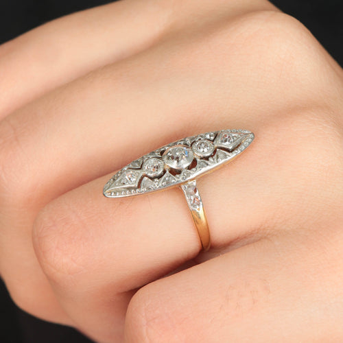 Bague 51 Bague Marquise Diamants 58 Facettes