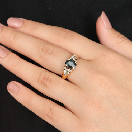 Bague 55 Bague Saphir et Diamants 58 Facettes