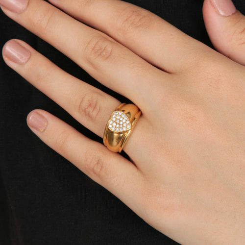 Bague 51 Bague Coeur Diamants 58 Facettes