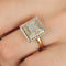 Bague 50 Bague Carrée Pavage Diamants 58 Facettes