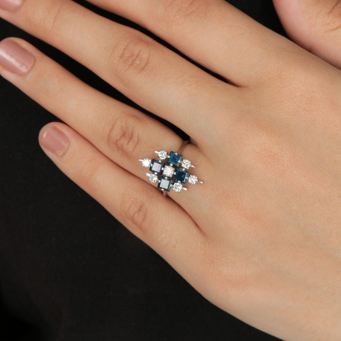 Bague Bague Saphirs et Diamants 58 Facettes