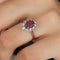 Bague 54 Bague Marguerite Rubis et Diamants 58 Facettes