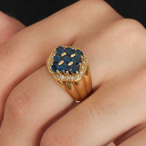 Bague 57 Bague Saphirs et Diamants 58 Facettes