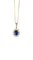 Pendentif Collier pendentif marguerite Or jaune Saphir Diamants 58 Facettes