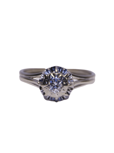 Bague 54 Bague solitaire Diamant 0.26ct 58 Facettes