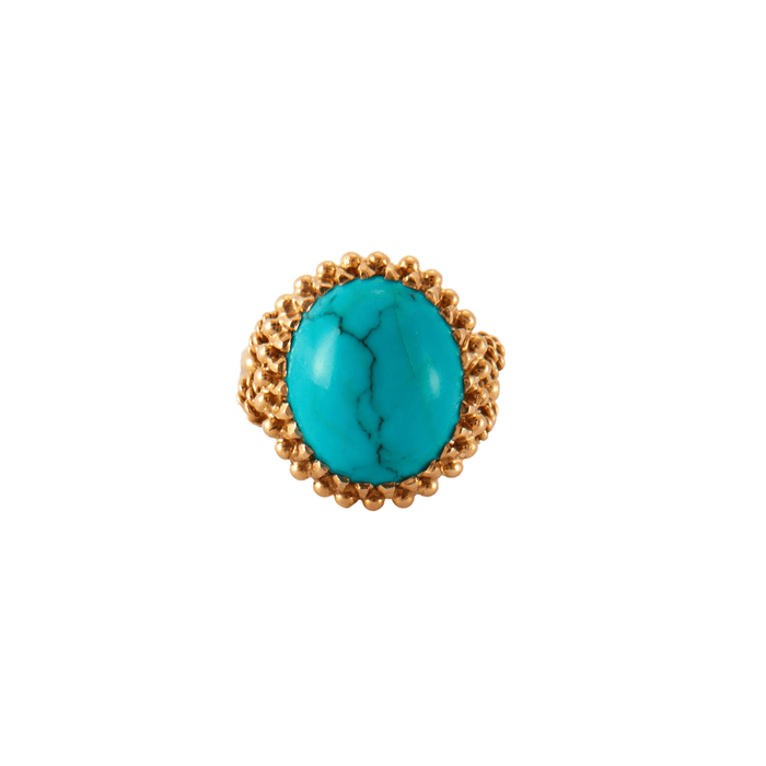 Bague 49 Bague turquoise, or rose 58 Facettes P12L8