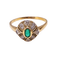 Bague 58 Bague émeraude et diamants 58 Facettes RA-615/8