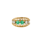 Bague Bague jarretière vintage émeraudes et diamants 58 Facettes J33