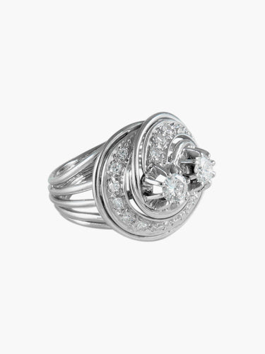 Bague Bague Volute 2 Diamants 58 Facettes