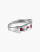 Ring 52 Ruby Diamond Barrette Ring 58 Facettes