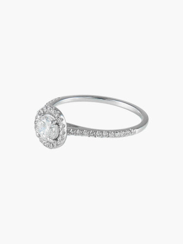 Bague 53 Bague Solitaire Or blanc 58 Facettes