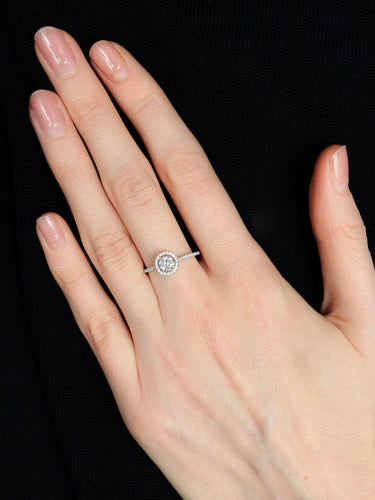 Bague 53 Bague Solitaire Or blanc 58 Facettes