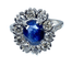 Bague 52 Bague marguerite Saphir Diamants 58 Facettes AB201
