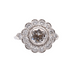 Ring 50 0,92 ct I/VS1 diamond ring in platinum 58 Facettes 25488