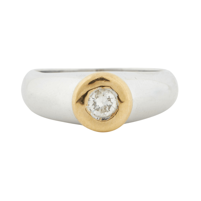 Bague 54 Bague 2 Ors Diamant 58 Facettes REF 5032/13