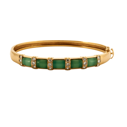 Bracelet VAN CLEEF & ARPELS – Bracelet Chrysoprase Diamants 58 Facettes