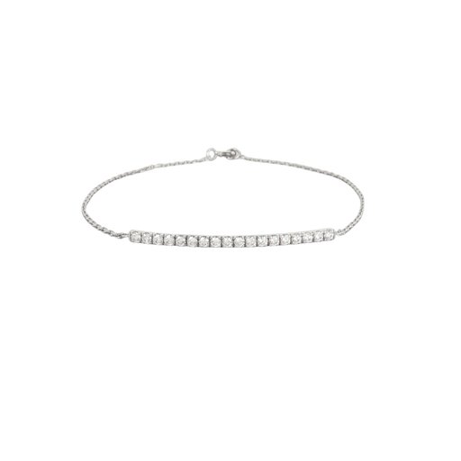 Bracelet Bracelet or blanc barrette de diamants 0.55ct 58 Facettes