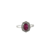 Ring 54 Marguerite style ring Ruby Diamonds 58 Facettes