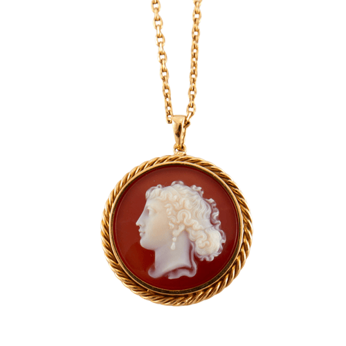 Pendentif Pendentif torsadé - camée ancien 58 Facettes 1040