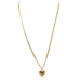 Yellow gold chain necklace with heart pendant 58 Facettes E359446A