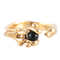 Bague 52.5 Petite Bague Gilbert Albert bille noire 58 Facettes