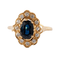 Bague 59 Bague Marguerite Saphir et Diamants 58 Facettes JE505