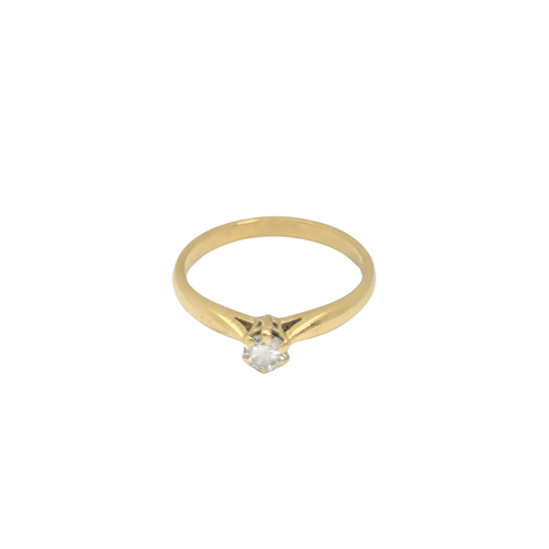 Bague 49 Bague Solitaire Or jaune Diamant 58 Facettes 28789