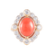 Bague Bague Corail Diamants 58 Facettes 0