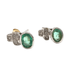 Contemporary design earrings siglo XX of 18 kt gold with diamonds and emeralds 58 Facettes Q939A (899)