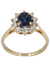 Ring 51 SAPPHIRE AND DIAMOND MARGUERITE RING 58 Facettes 061971